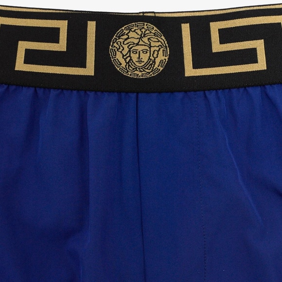 Versace Blue Medusa Head Swim Trunks Mens (no liner) - Picture 3 of 11